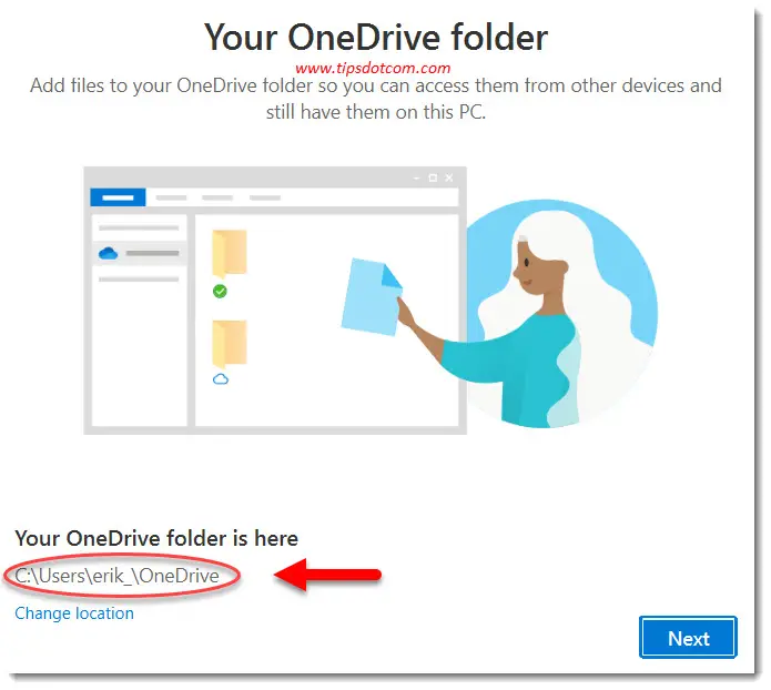 Your new OneDrive folder Your new OneDrive folder