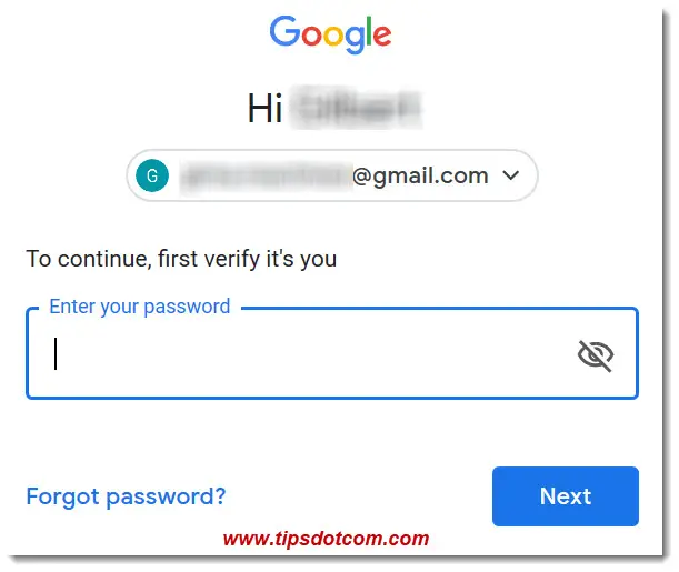 gmail master password reset