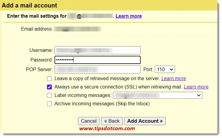 add another google email account
