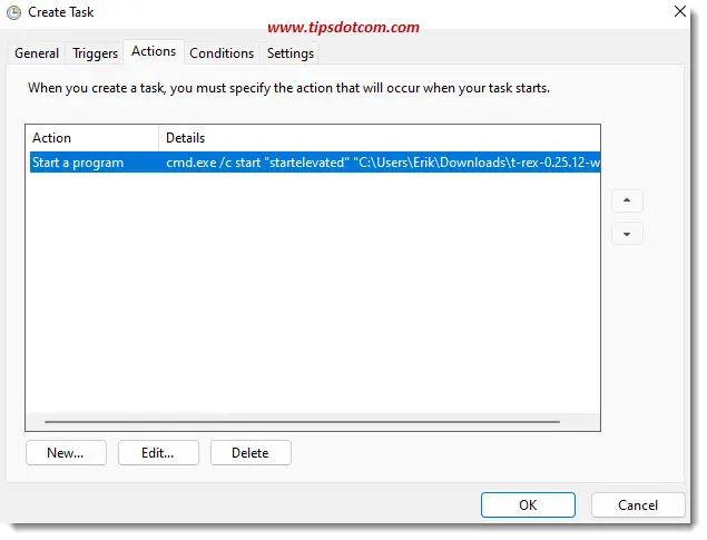 Set up to automatically run an elevated task at startup Set up to automatically run an elevated task at startup