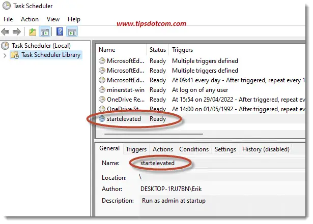 Automatically run an elevated task at startup configured in Task Scheduler Automatically run an elevated task at startup configured in Task Scheduler