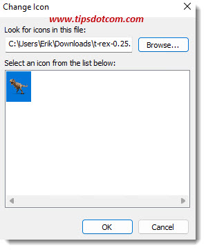 Browse for a new icon Browse for a new icon