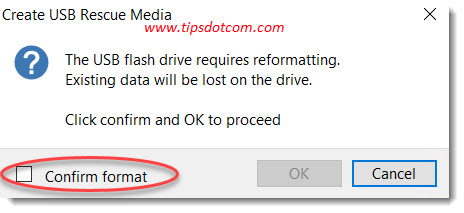 USB flash drive will be overwritten USB flash drive will be overwritten