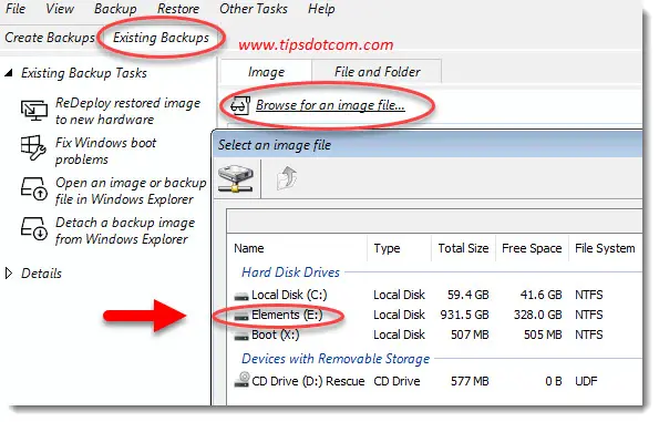 Select your image file to transfer Windows 10 Select your image file to transfer Windows 10