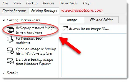 Redeploy image to new hardware Redeploy image to new hardware