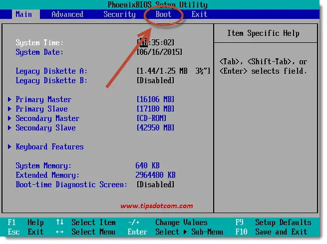 como mudar positivamente a ordem do BIOS