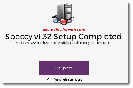 Speccy setup completed