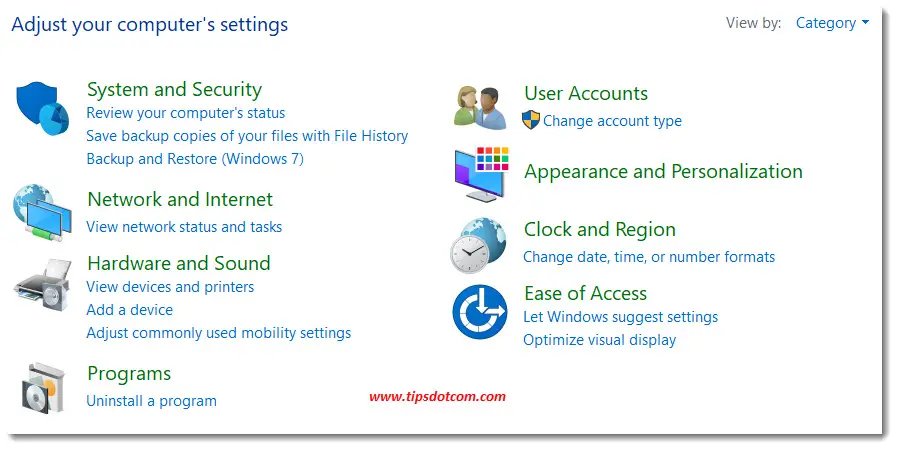 Classic Control Panel in Windows 10 Classic Control Panel in Windows 10