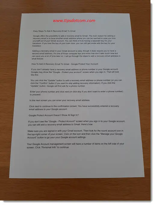 A physical document to be converted to Word A physical document to be converted to Word