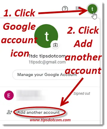 To create a Gmail account for others, add another account