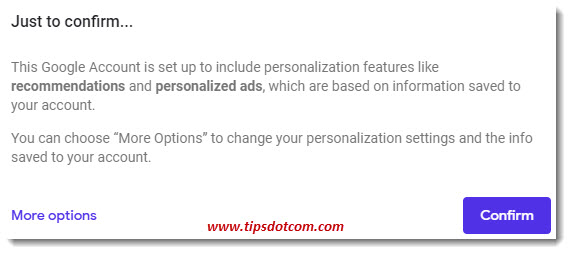 Confirm to create the Gmail account
