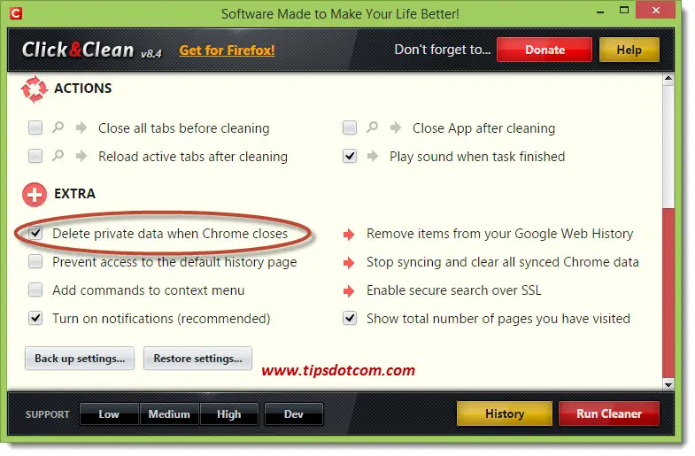 delete chrome history on exit delete chrome history on exit