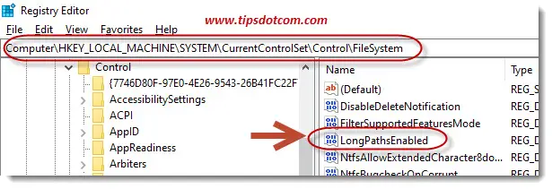 Set LongPathsEnabled to deal with destination path too long errors Set LongPathsEnabled to deal with destination path too long errors