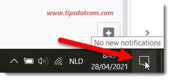 The Windows notifications icon The Windows notifications icon