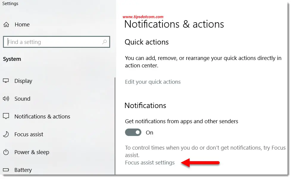 Focus Assist settings to disable notifications in Windows 10 Focus Assist settings to disable notifications in Windows 10