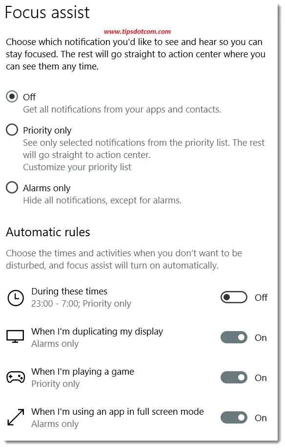 Disable notifications in Windows 10 Disable notifications in Windows 10