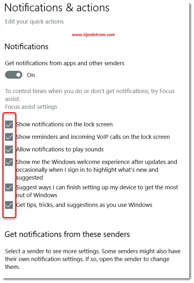 Disable notifications in Windows 10 Disable notifications in Windows 10