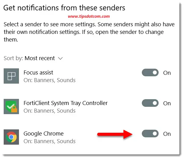 Disable notifications from apps in Windows 10 Disable notifications from apps in Windows 10