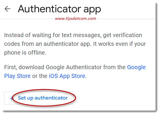 Set up the authenticator app Set up the authenticator app