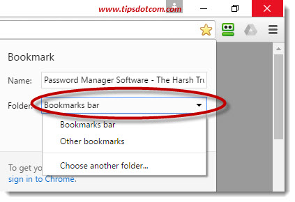 add to favorites google chrome