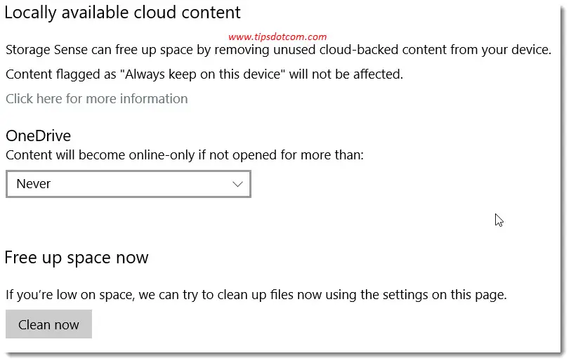 Help storage sense clean more via the Windows 10 storage settings Help storage sense clean more via the Windows 10 storage settings