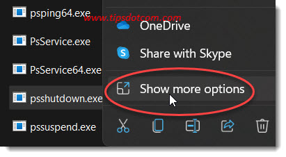 Select show more options Select show more options