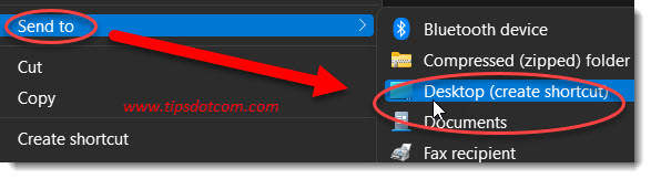 Create a desktop shortcut Create a desktop shortcut