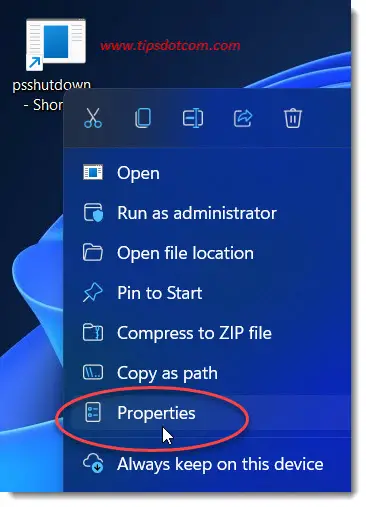 Go to the properties Go to the properties