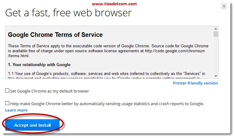 free google chrome setup download