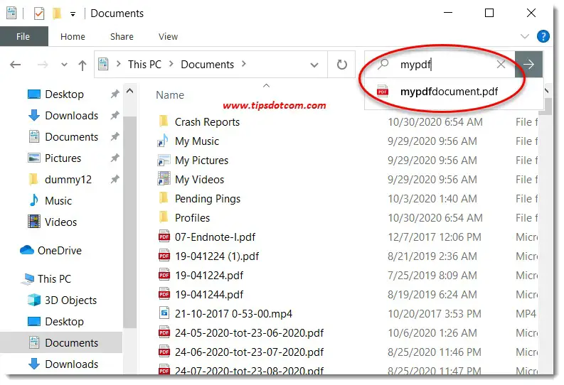 How to search for files in Windows 10
