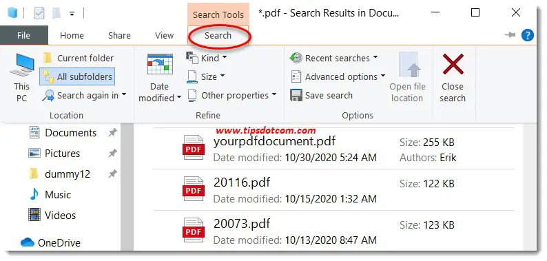 How to search for files in Windows 10