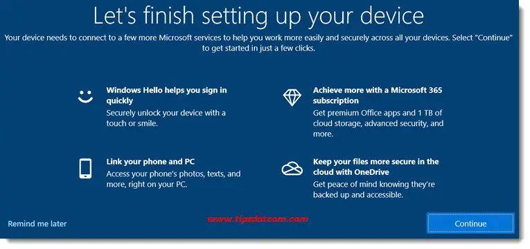 Let’s finish setting up your device Let’s finish setting up your device