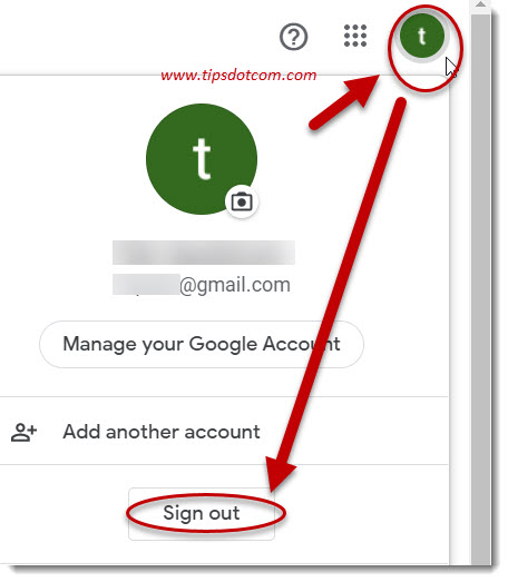Sign out of your Google account Sign out of your Google account