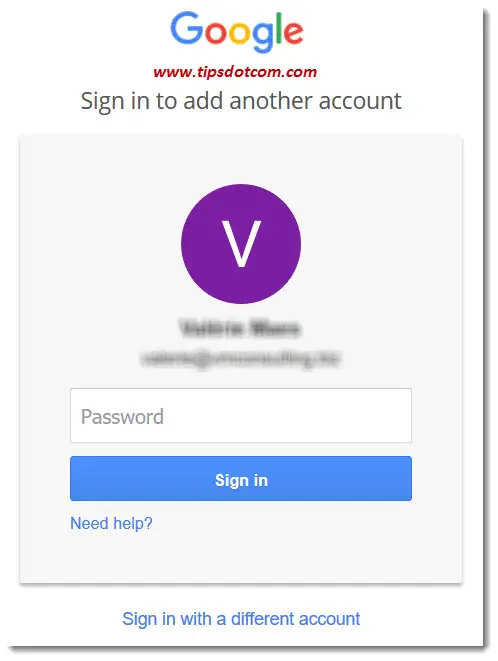 Gmail account login password