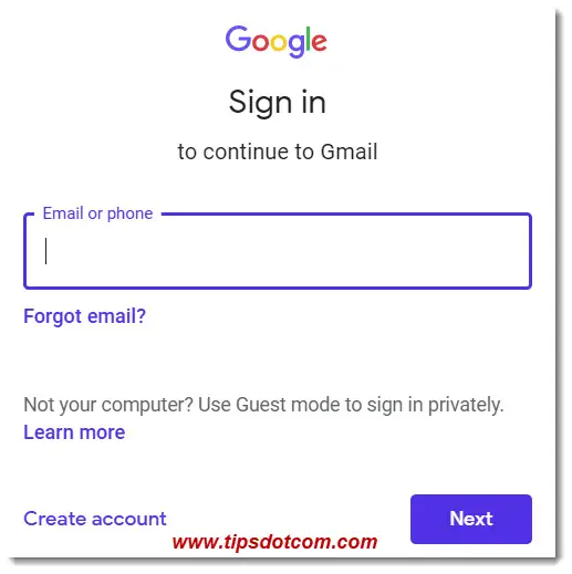 Gmail login another account