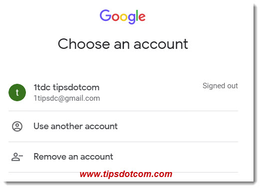 remove gmail account from sign in page remove gmail account from sign in page