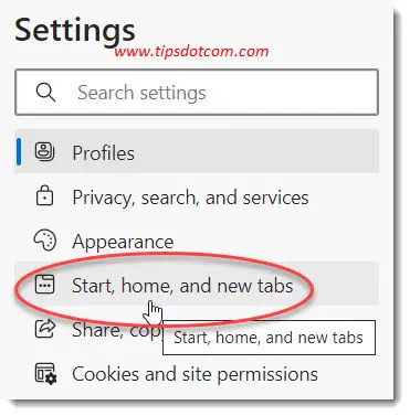 Microsoft Edge start, home and new tab settings Microsoft Edge start, home and new tab settings