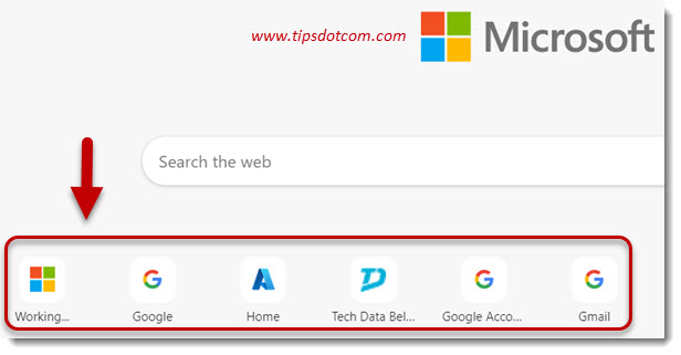 Microsoft Edge Quick Links 01
