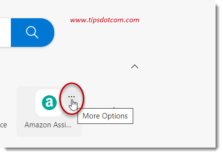 Hover and click the three dots for more quick link options Hover and click the three dots for more quick link options