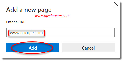 Setting a new Microsoft Edge start page