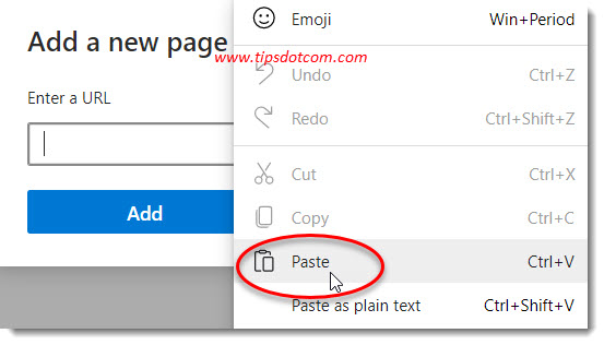 Paste your Microsoft Edge start page Paste your Microsoft Edge start page