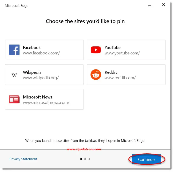 Adding a Microsoft Edge website shortcut on your taskbar Adding a Microsoft Edge website shortcut on your taskbar