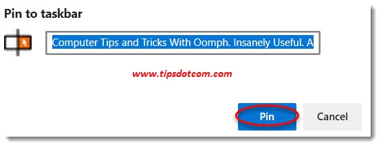 Adding a Microsoft Edge website shortcut on your taskbar Adding a Microsoft Edge website shortcut on your taskbar