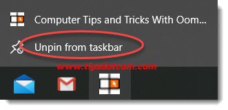 Unpin a Microsoft Edge website shortcut from your taskbar Unpin a Microsoft Edge website shortcut from your taskbar