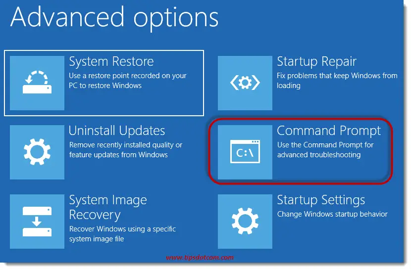 Select command prompt