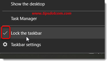 Check if your taskbar is locked Check if your taskbar is locked