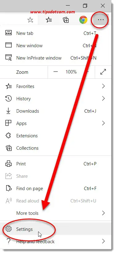 Microsoft Edge settings Microsoft Edge settings