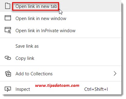 Microsoft Edge open link in new tab Microsoft Edge open link in new tab