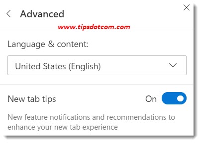 New Microsoft Edge new tab settings New Microsoft Edge new tab settings