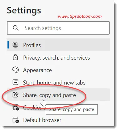 Go to Share, copy and paste Go to Share, copy and paste